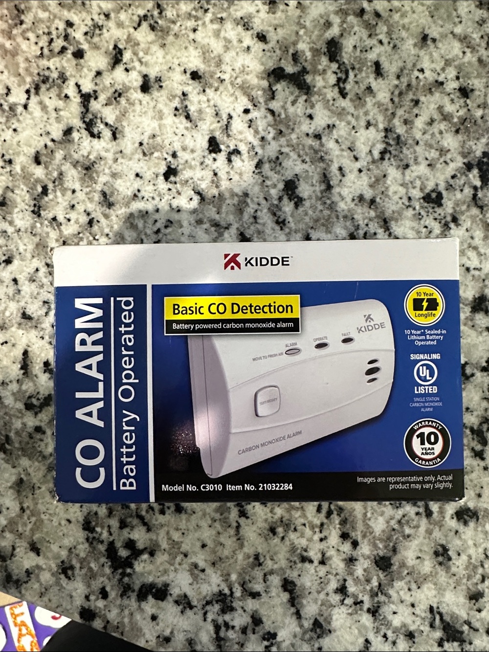 Kidde White Battery-Operated Carbon Monoxide Alarm - Basic CO Detection